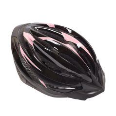 Kerékpáros sisak pink-fekete "L" 58-61 cm